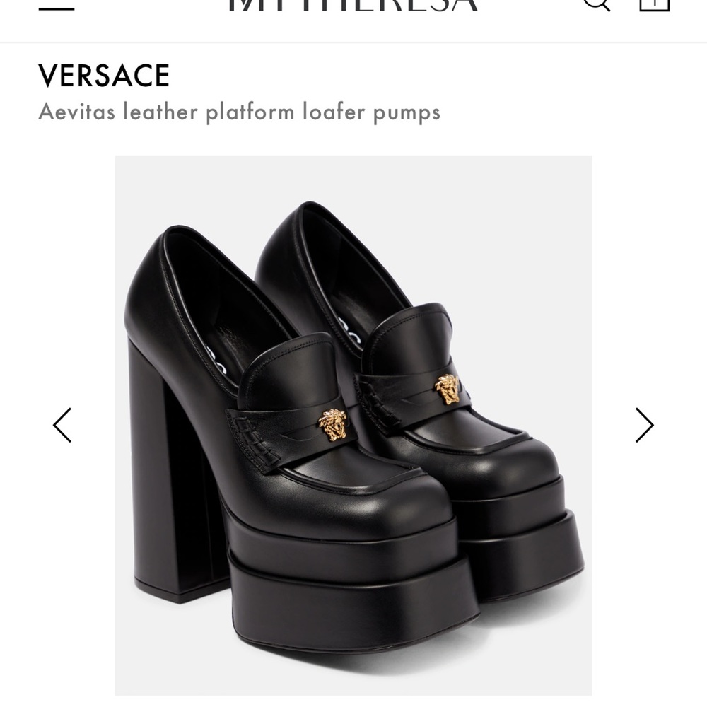 Versace aevitas platform loafers size 38